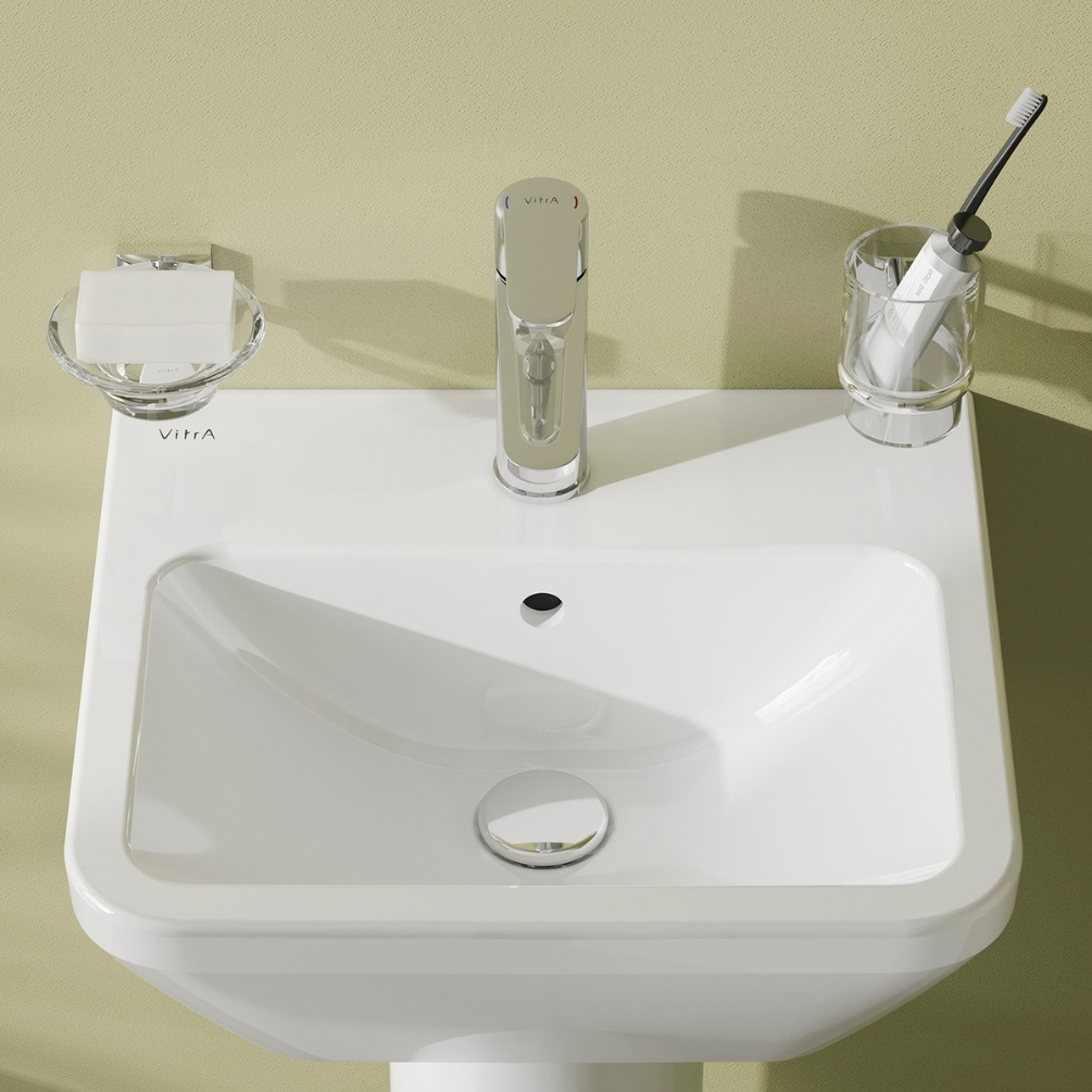 VitrA Integra Rectangular 450mm Wall Hung Basin Lifestyle